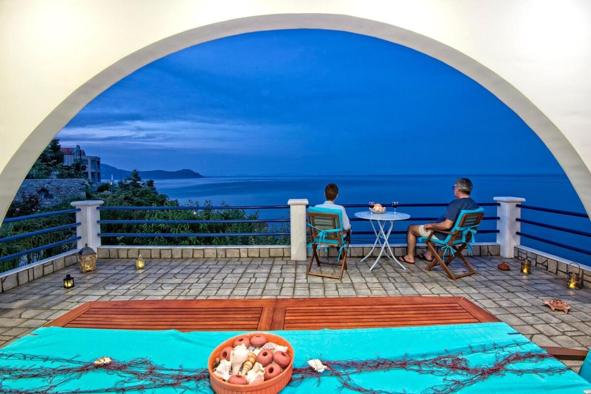 Blue Dream Seaside Villa With Superb Sea Views Kími Buitenkant foto